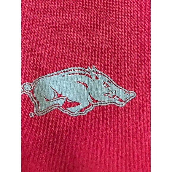 arkansas razorbacks Men's Size XL Red/Gray Short Sleeve Collared Shirt RN#101475 - Picture 2 of 11